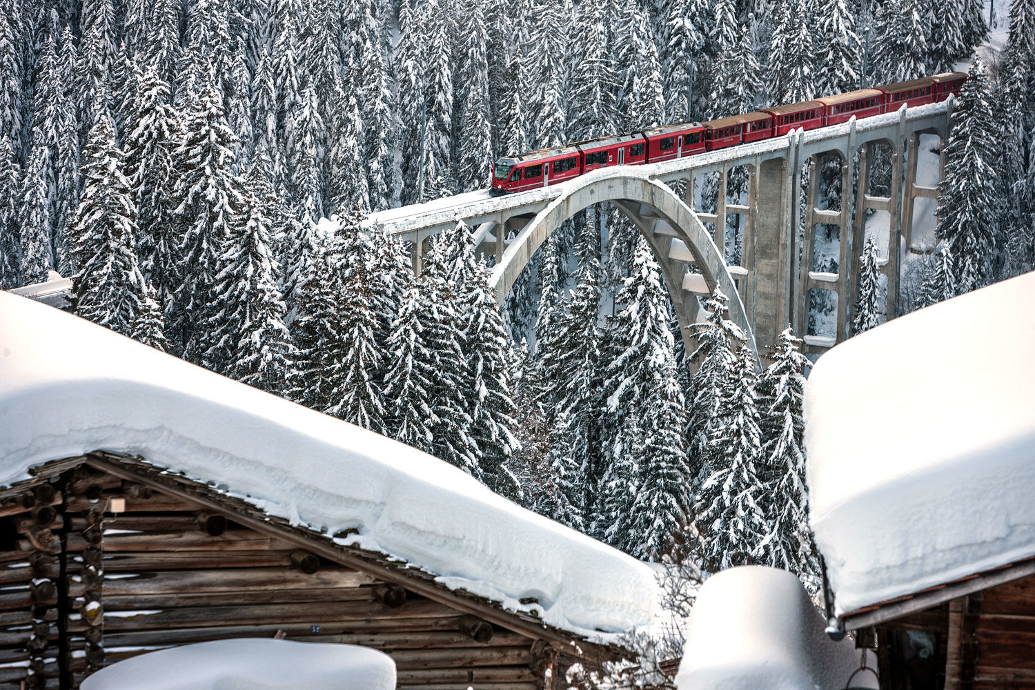 Viadukt im Winter